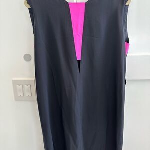 Mason black and pink sleeveless lightweight dress. Size 8.
